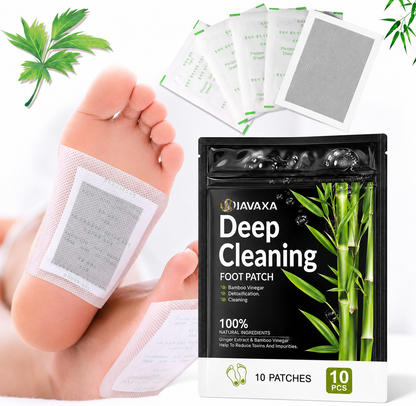 Deep Cleaning Bamboo Foot Detox Patch | Overnight Herbal Foot Care | 10-Pack
