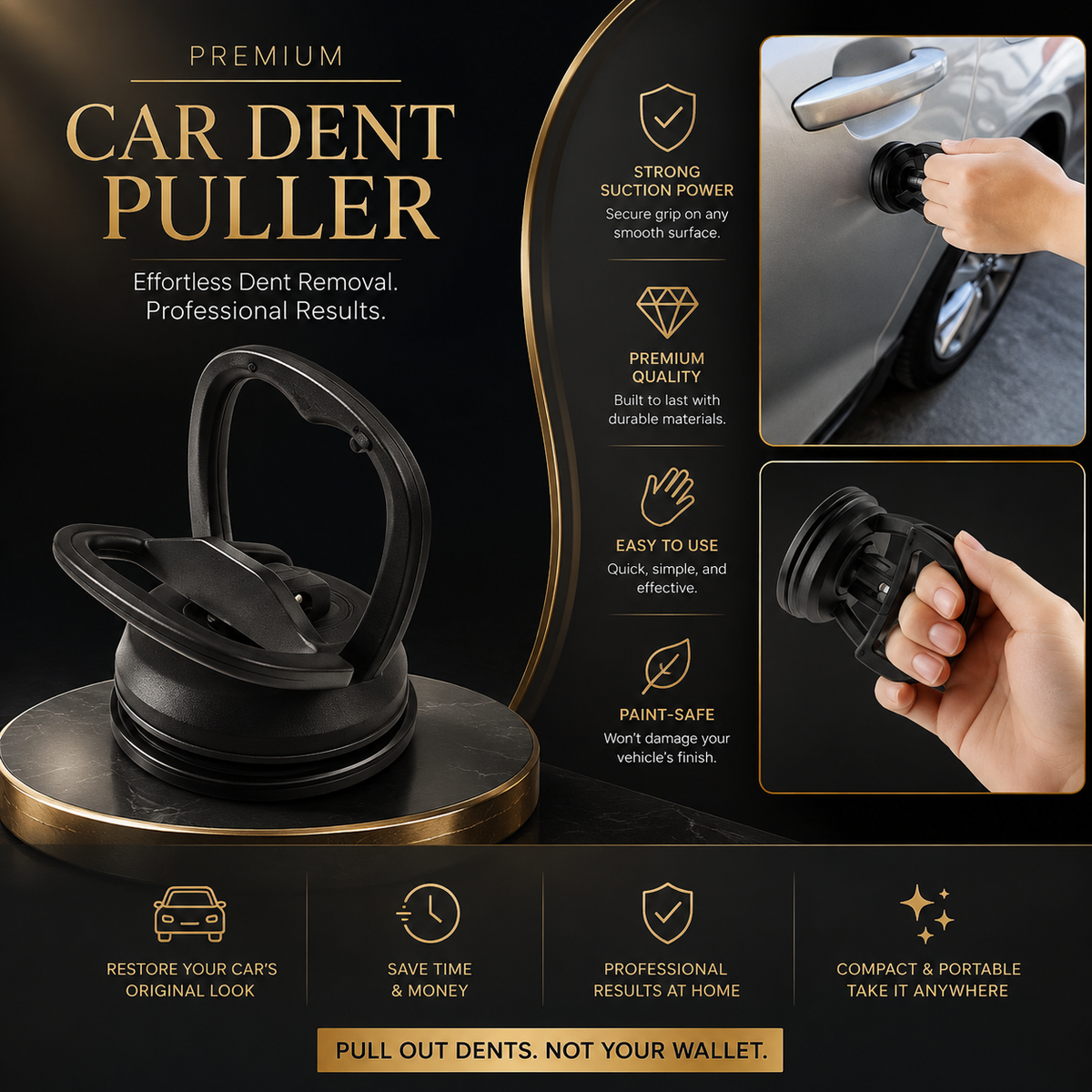 🚗 Heavy-Duty Car Dent Puller | Powerful Suction, Easy Dent Removal