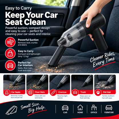 Handheld Vacuum Cleaner | Lightweight Portable Vacuum for Home, Car & Pet Hair