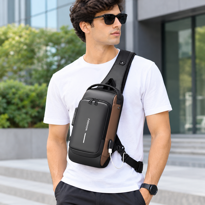 Anti-Theft Cross Body Bag with USB Charging Port