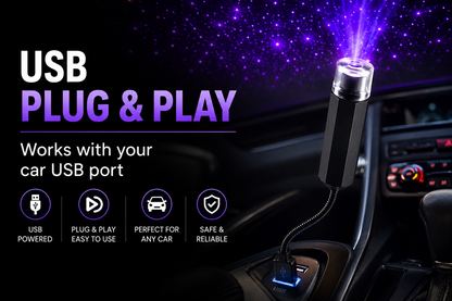 🌌 USB Starry Sky Projector Light | Create a Galaxy Vibe Anywhere ✨