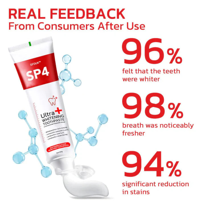 SP-4 Ultra+ Whitening Probiotic Toothpaste, Buy 1 Get 1 Free
